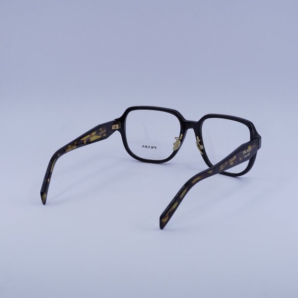 Prada PRB07VD 3891O1 Eyeglasses Black/Medium Havana 56mm Square Frame - Picture 10 of 11